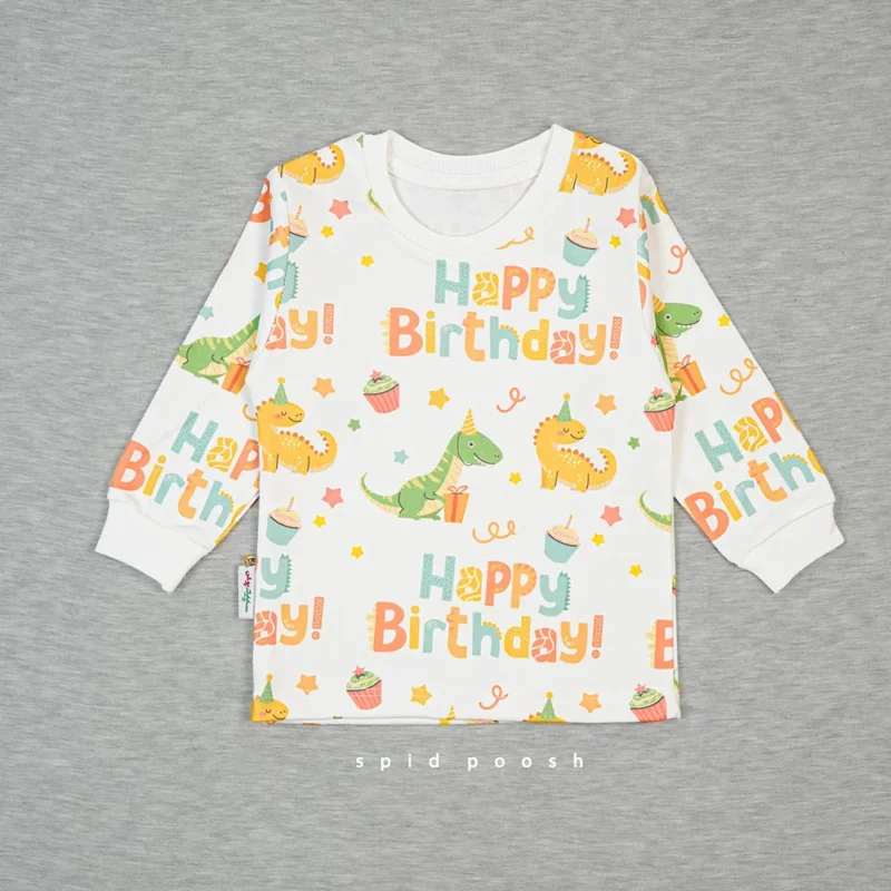ست بچگانه بلوز و شلوار Happy Birthday (عمده) | سپیدپوش